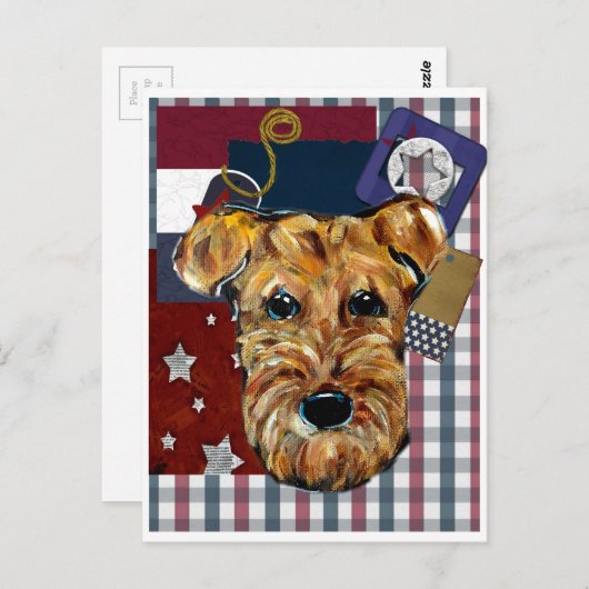AIREDALE TERRIER POSTKARTE (Vorne/Hinten)