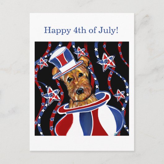 AIREDALE TERRIER POSTKARTE (Vorderseite)