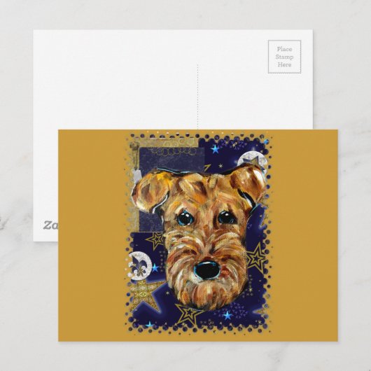 AIREDALE TERRIER POSTKARTE (Vorne/Hinten)