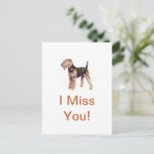 Airedale Terrier Postkarte (Stehend Vorderseite)