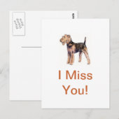Airedale Terrier Postkarte (Vorne/Hinten)