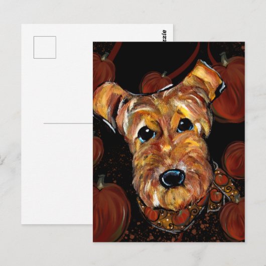 AIREDALE TERRIER POSTKARTE (Vorne/Hinten)