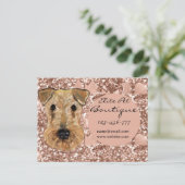 AIREDALE TERRIER POSTKARTE (Stehend Vorderseite)