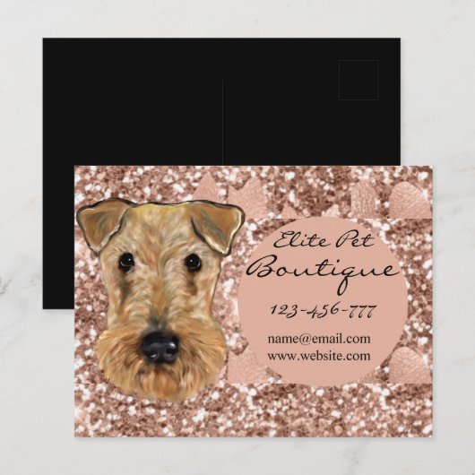 AIREDALE TERRIER POSTKARTE (Vorne/Hinten)
