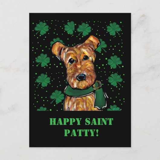 AIREDALE TERRIER POSTKARTE (Vorderseite)
