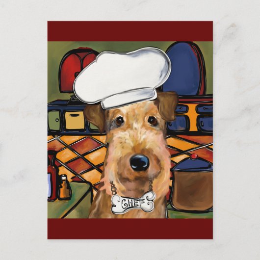 Airedale Terrier Postkarte (Vorderseite)