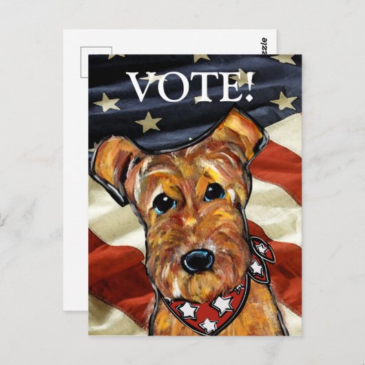 AIREDALE TERRIER POSTKARTE (Vorne/Hinten)