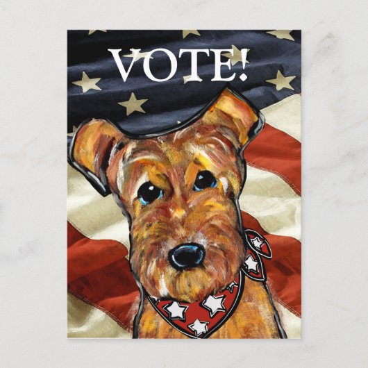 AIREDALE TERRIER POSTKARTE (Vorderseite)