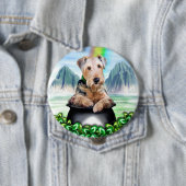 Airedale Terrier Pot of Gold Button (Beispiel)