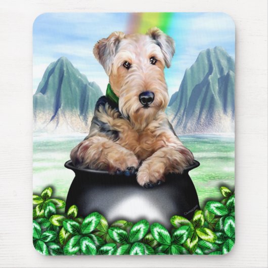 Airedale Terrier Pot of Gold Mousepad (Vorne)
