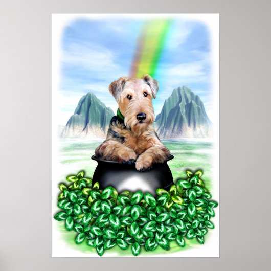 Airedale Terrier Pot of Gold Poster (Vorne)