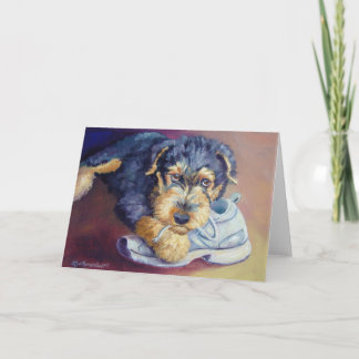Airedale Terrier Pup Cards Karte