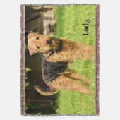 Airedale Terrier Puppy Dog Decke (Vorderseite Vertikal)