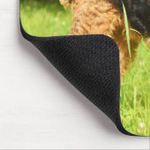 Airedale Terrier Puppy Dog Mousepad (Ecke)