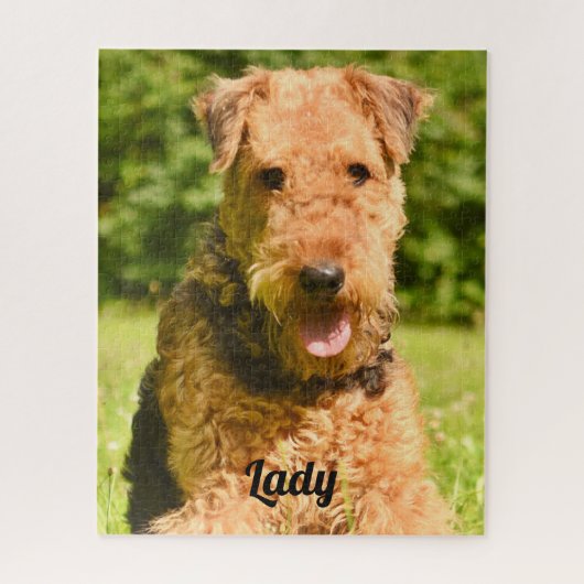 Airedale Terrier Puppy Dog Puzzle (Vertikal)