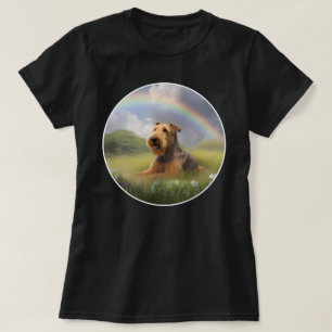 Airedale Terrier Rainbow Bridge Niedlicher Welpenh T-Shirt