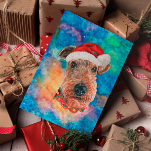 Airedale Terrier Rasse Hund Weihnachten