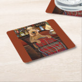 Airedale Terrier Rechteckiger Pappuntersetzer (angewinkelt)