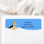 Airedale Terrier Reindeer Labels (Insitu)