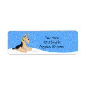 Airedale Terrier Reindeer Labels (Vorne)