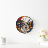 AIREDALE TERRIER RUNDE WANDUHR (Zuhause)