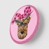 AIREDALE TERRIER RUNDE WANDUHR (Winkel)