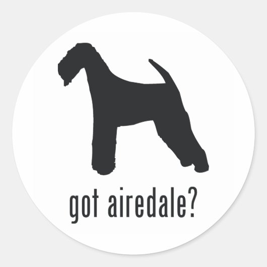 Airedale Terrier Runder Aufkleber (Vorderseite)