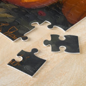 Airedale Terrier Rustikales Halloween-Kürbisfeld  Puzzle (Seite)