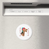 Airedale Terrier Santa Paws Magnet (In Situ (Geschirrspüler))