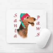 Airedale Terrier Santa Paws Mousepad (Mit Mouse)