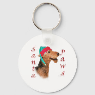 Airedale Terrier Santa Paws Schlüsselanhänger
