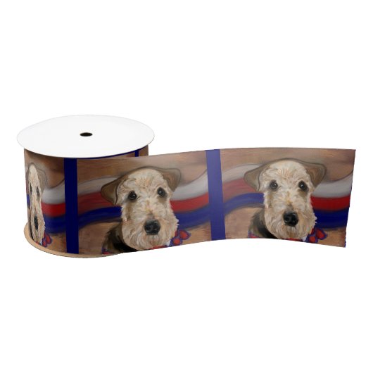 AIREDALE TERRIER SATINBAND (Spule)