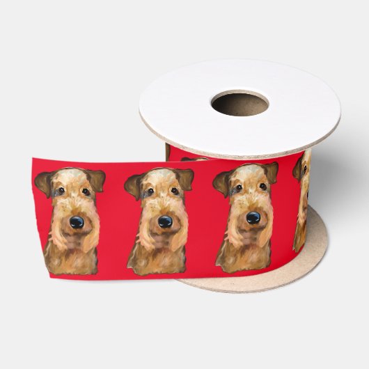 AIREDALE TERRIER SATINBAND (Spule)