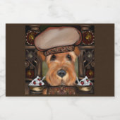 Airedale Terrier Schaumweinetikett (Einzelnes Label)