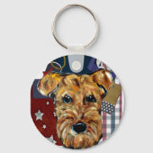 AIREDALE TERRIER SCHLÜSSELANHÄNGER (Vorderseite)