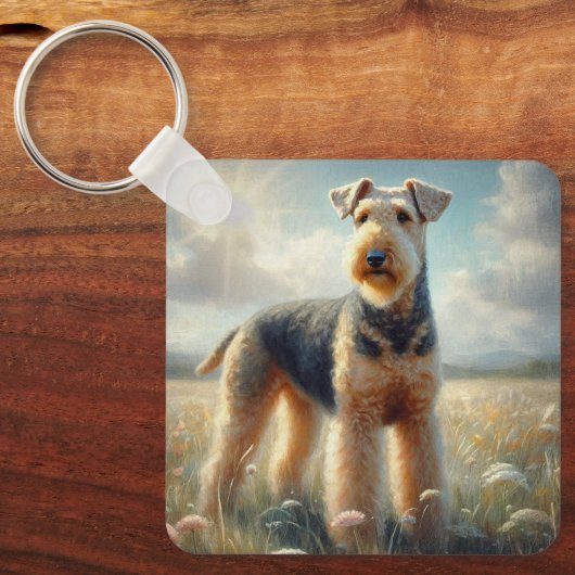 Airedale Terrier Schlüsselanhänger (Vorderseite)