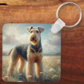 Airedale Terrier Schlüsselanhänger (Rückseite)