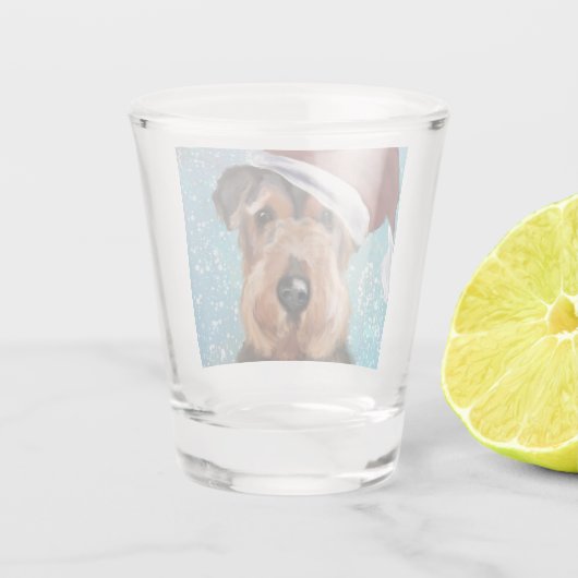 AIREDALE TERRIER SCHNAPSGLAS (Rückseite)