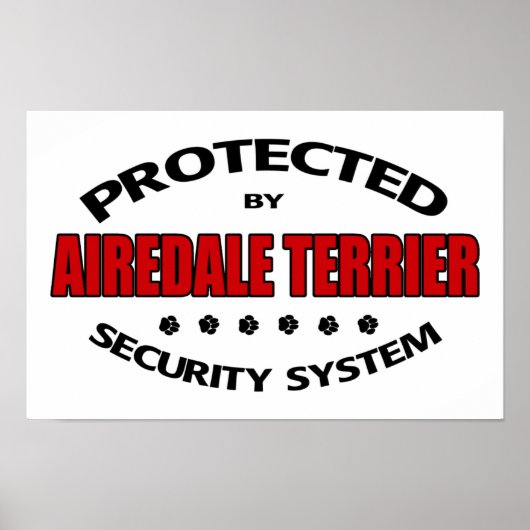 Airedale Terrier Security Poster (Vorne)