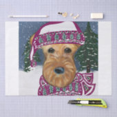 AIREDALE TERRIER SEIDENPAPIER (Handwerk)