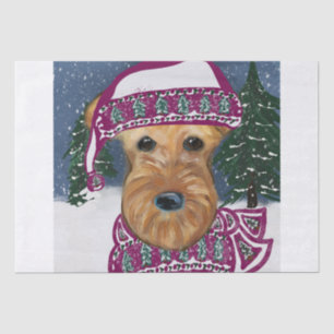 AIREDALE TERRIER SEIDENPAPIER