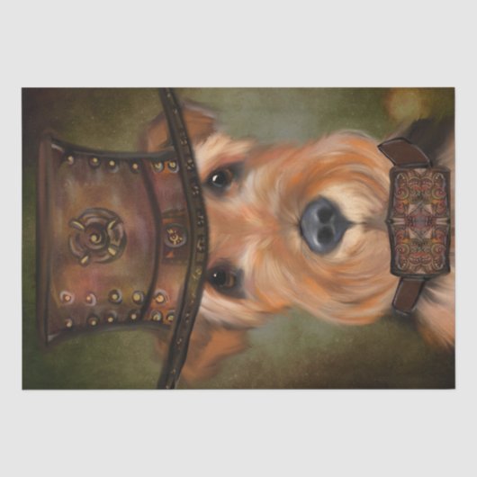 AIREDALE TERRIER SEIDENPAPIER (Vorderseite)