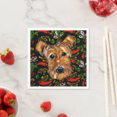 AIREDALE TERRIER SERVIETTE (Beispiel)