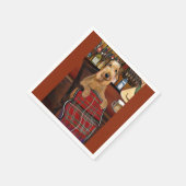 Airedale Terrier Serviette (Ecke)