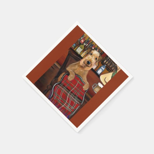 Airedale Terrier Serviette (Ecke)