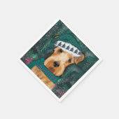 Airedale Terrier Serviette (Ecke)