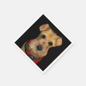 Airedale Terrier Serviette (Ecke)