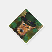 AIREDALE TERRIER SERVIETTE (Ecke)