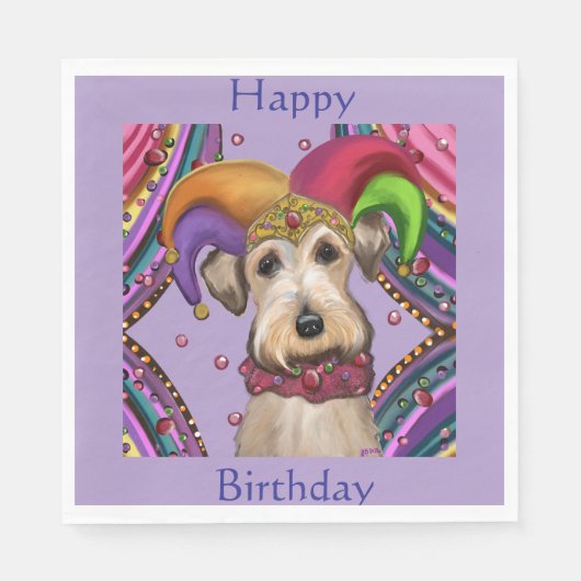 AIREDALE TERRIER  SERVIETTE (Vorderseite)