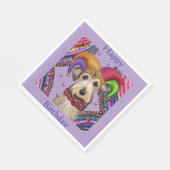 AIREDALE TERRIER  SERVIETTE (Ecke)